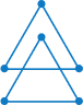 two triangles shape icon
